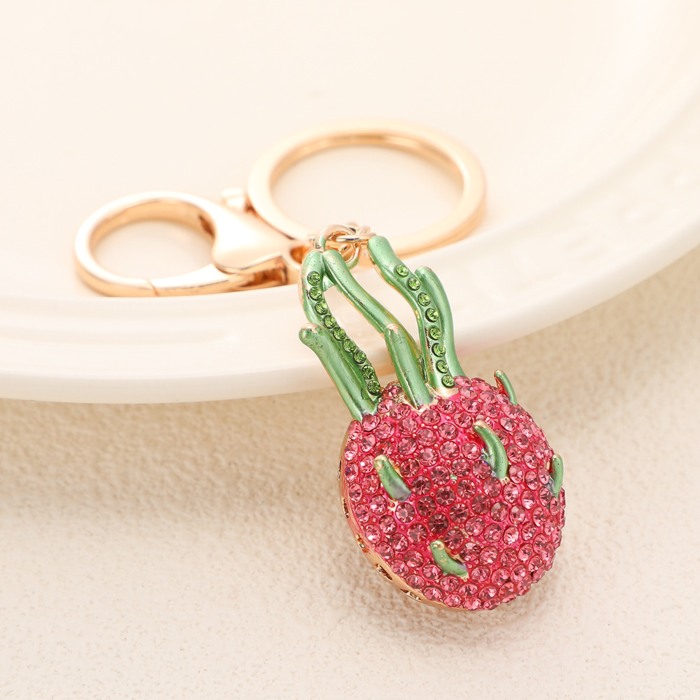 Rhinestone Pitaya Keychain Keyring Netby
