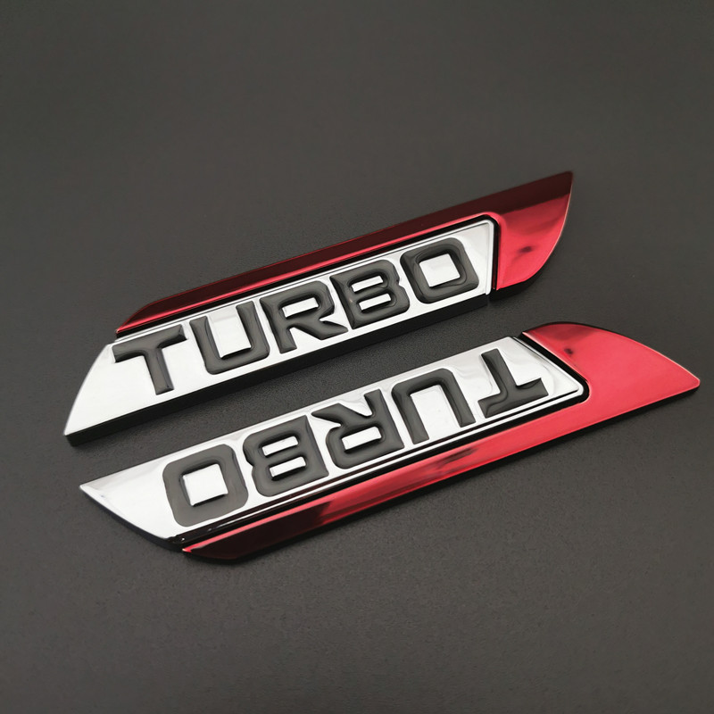 Metal TURBO Car Fender Sticker Netby