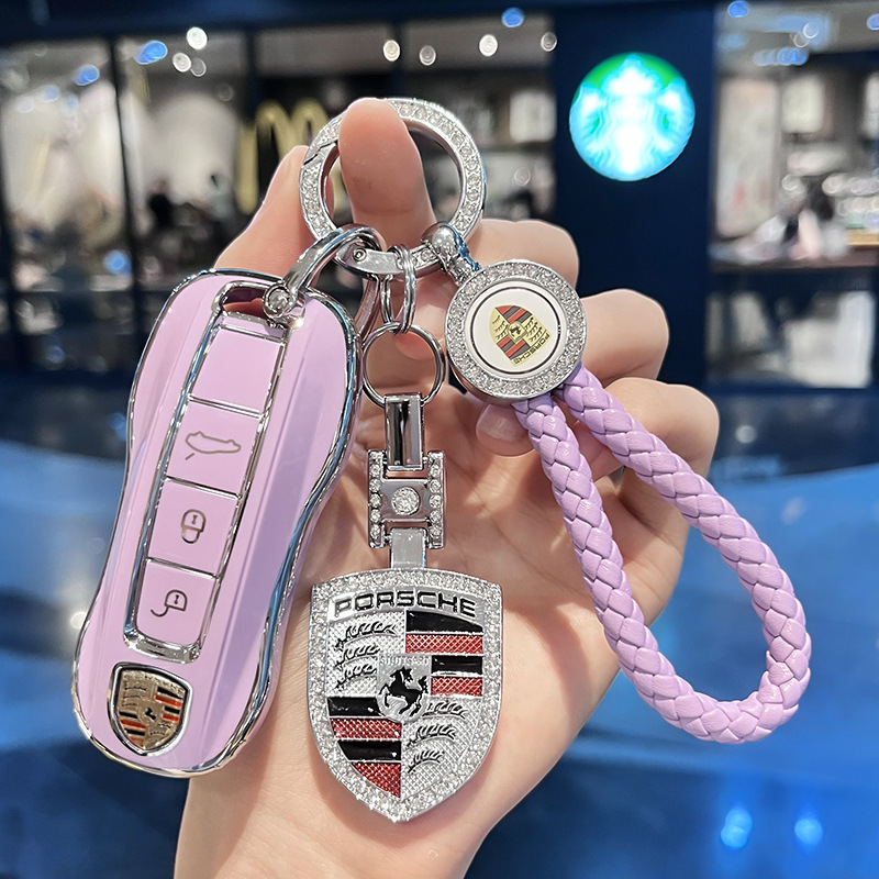 Silicon Car Key Case for Porsche Cayenne Macan Panamera 718 911 Netby