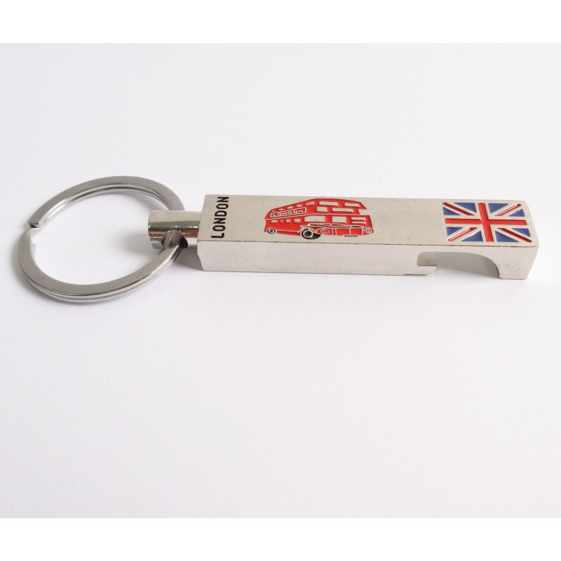 Metal UK National Flag Bottle Operner British Style London Soldier Bus Keychain Keyring Netby