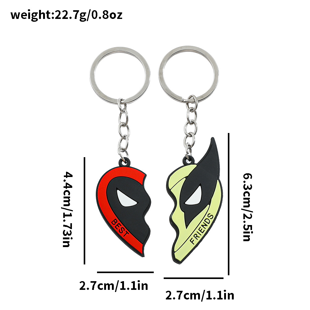 Movie Deadpool & Wolverin Keychain Keyring Netby