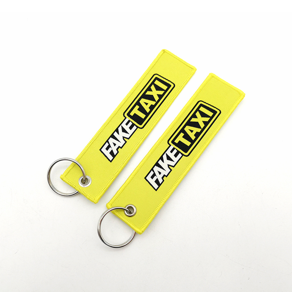 Metal Motorbike Car Logo Cloth Kering Keychain Keyfob for JDM GTI NISMO RALLIART TYPE R HKS TRD NOS Netby