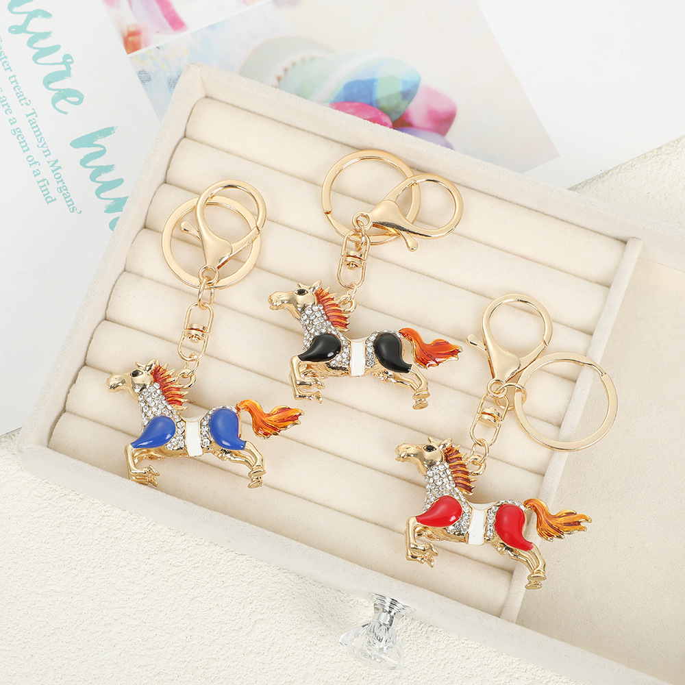 Rhinestone Horse Keychain Keyring Netby