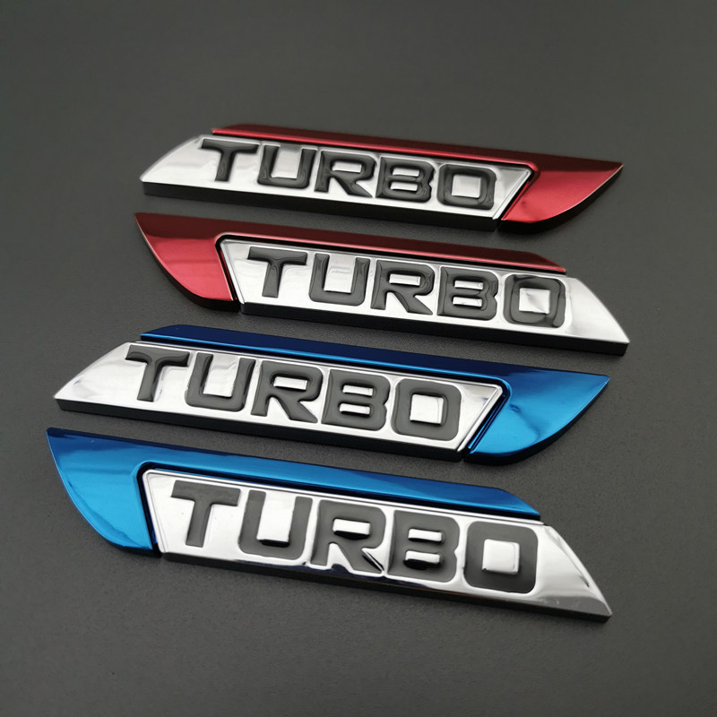 Metal TURBO Car Fender Sticker Netby