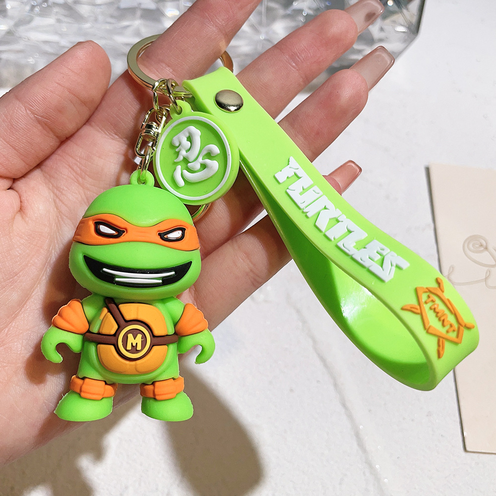 Rubber Animation Teenage Mutant Ninja Turtles Keychain Keyring Netby