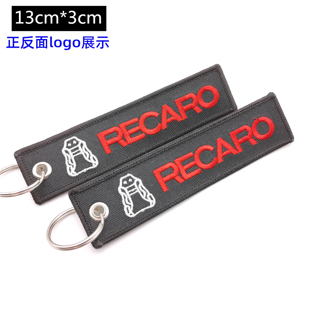 Metal Motorbike Car Logo Cloth Kering Keychain Keyfob for JDM GTI NISMO RALLIART TYPE R HKS TRD NOS Netby