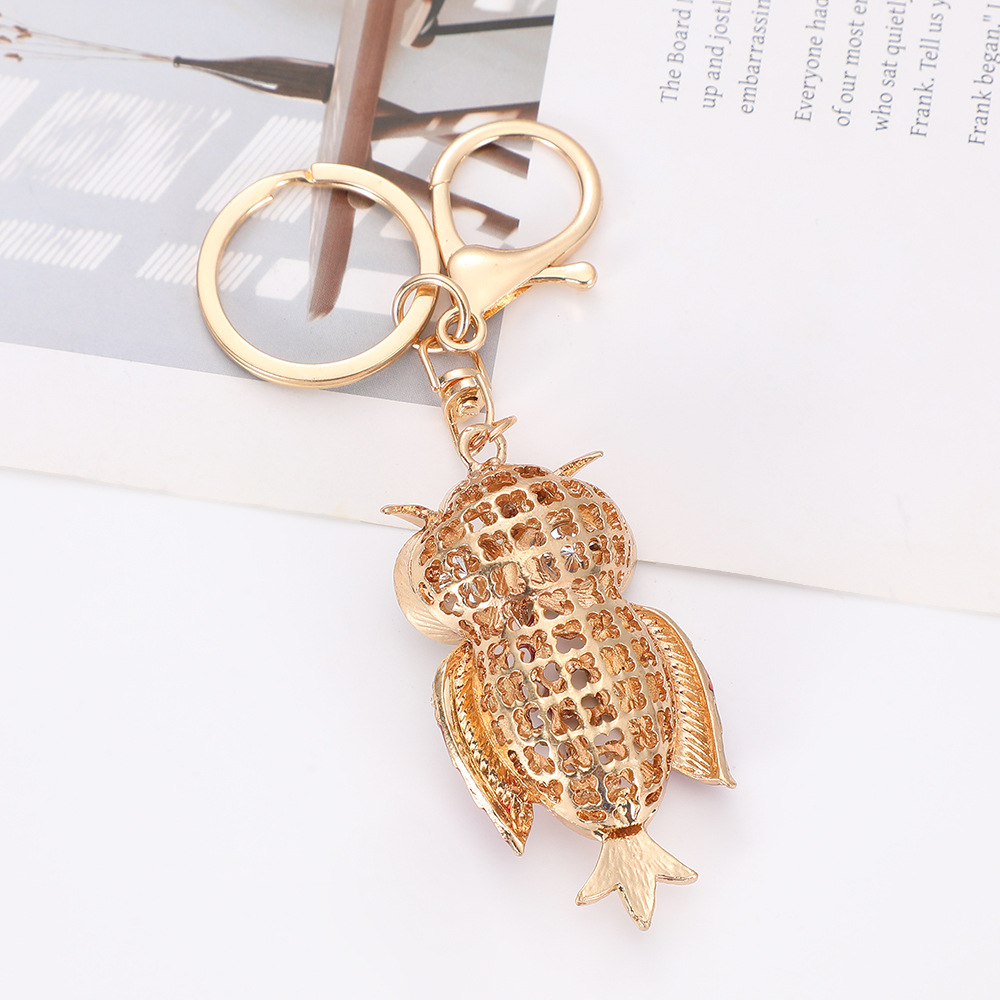 Rhinestone OWL Keychain Keyring Netby
