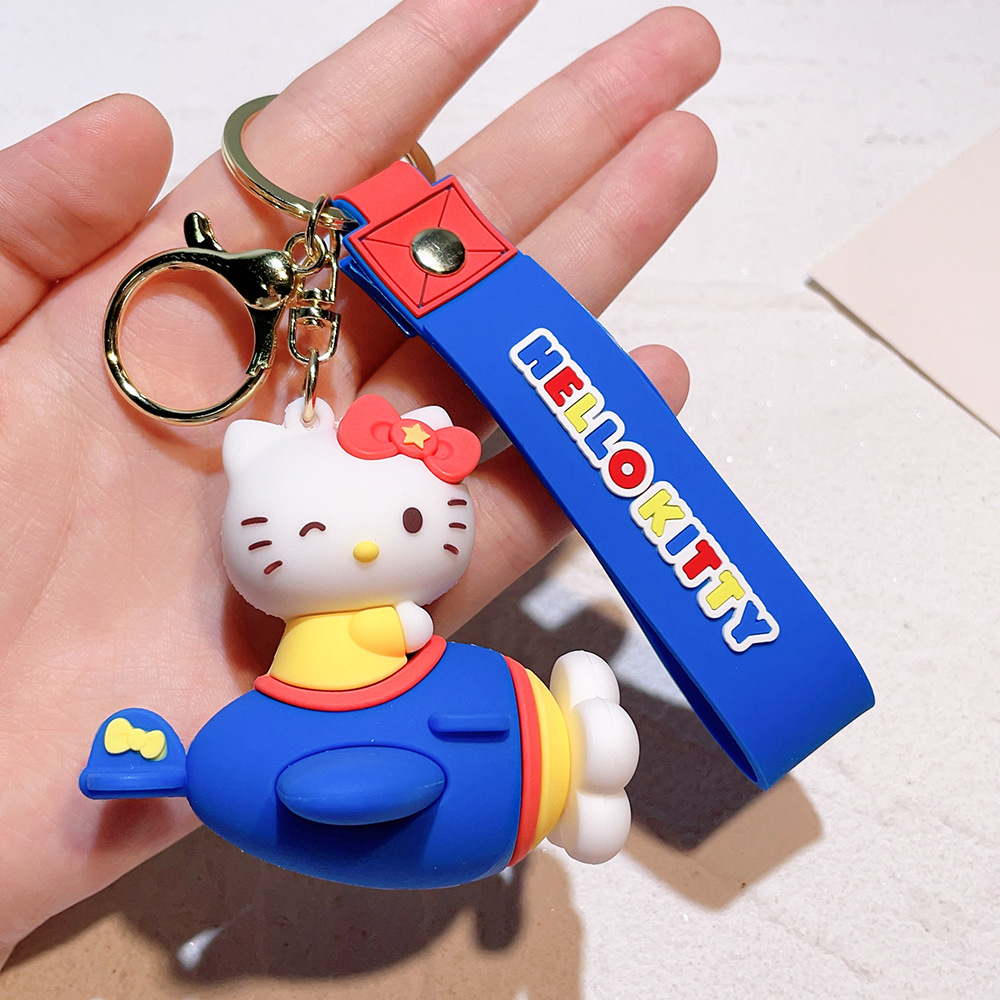 Animation Hello Kitty Kuromi Cinamoroll Keychain Keyring Netby