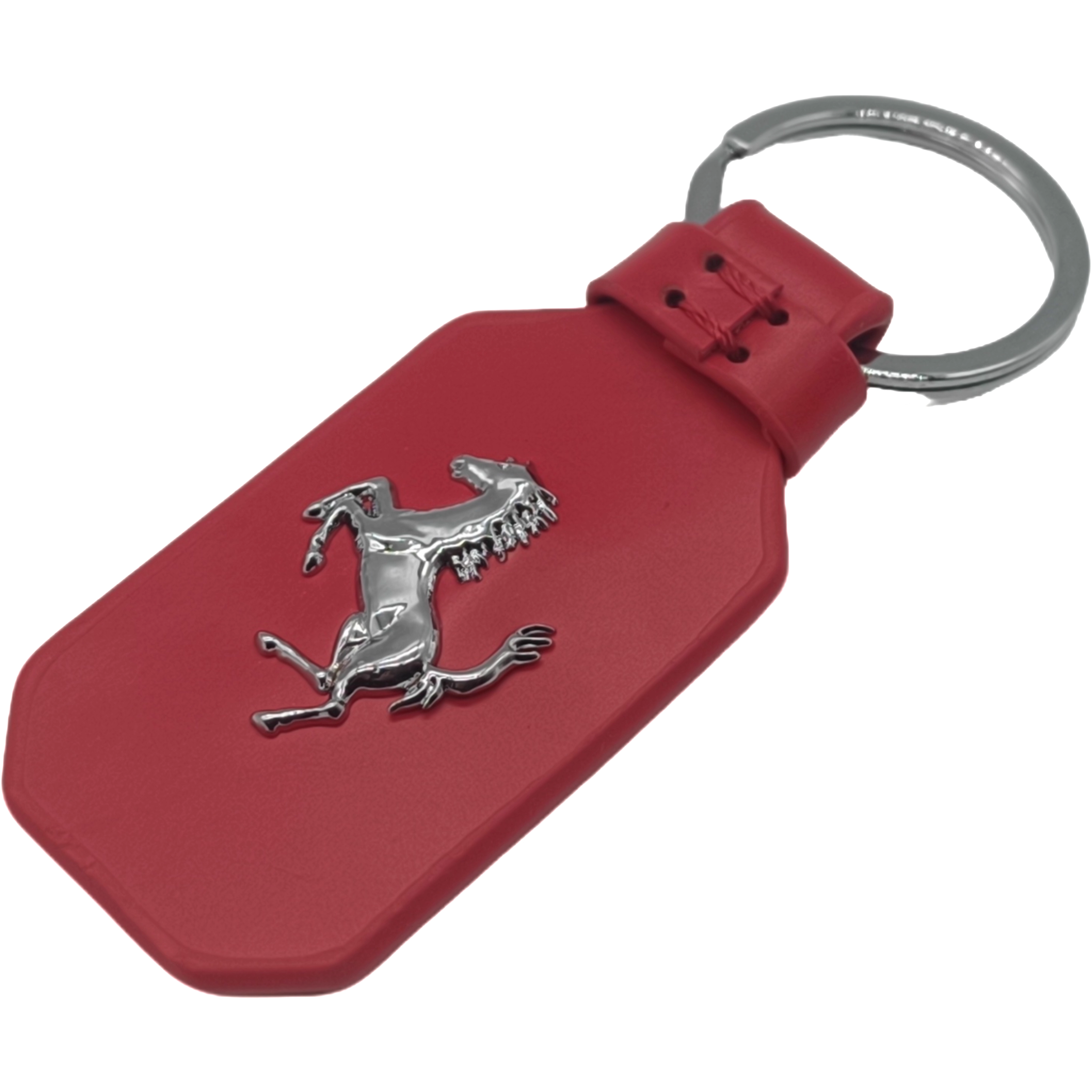 Top Layer Leather Car Logo Keychain Keyring for Ferrari Netby