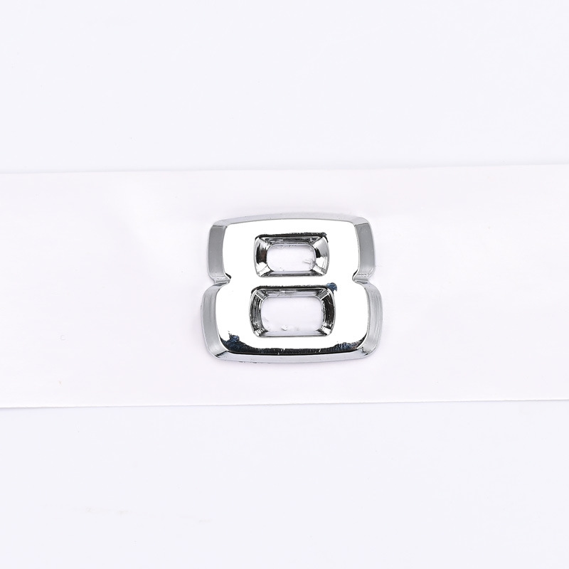 ABS Plastic 1 2 3 4 5 6 8 0 C D E G I K L M R S Letter Car Sticker for Mercedes Benz Trunk Tail Netby