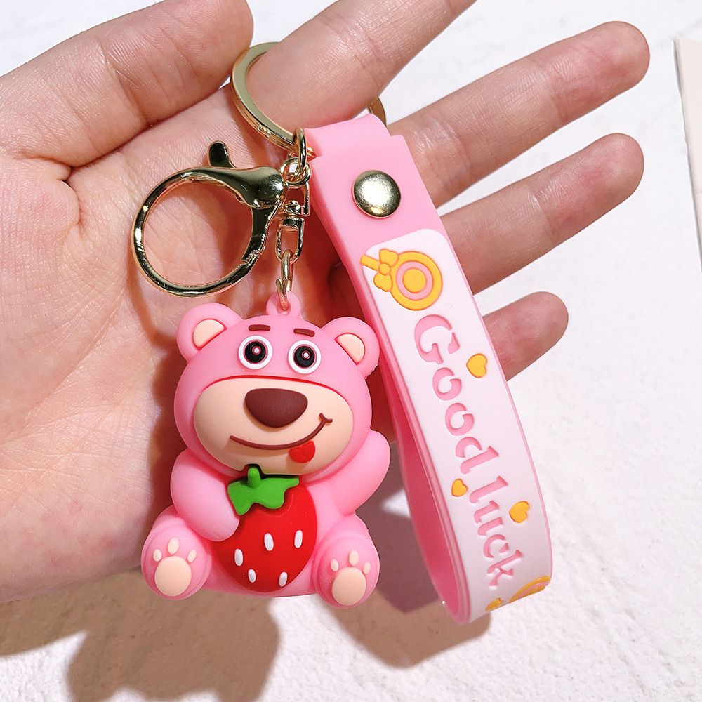 Animation Strawberry Bear Keychain Keyring Netby