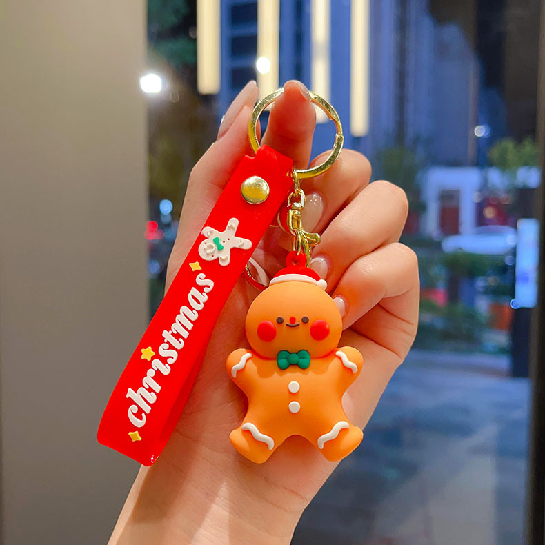 Silicon Festival Christmas Keychain Keyring Netby Santa Claus Trees Reindeer