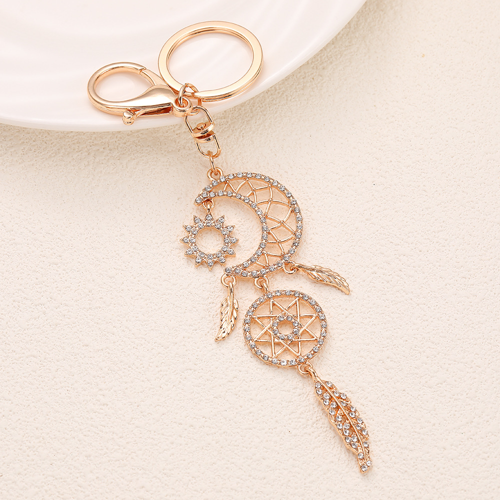 Rhinestone Star Moon Keychain Keyring Netby