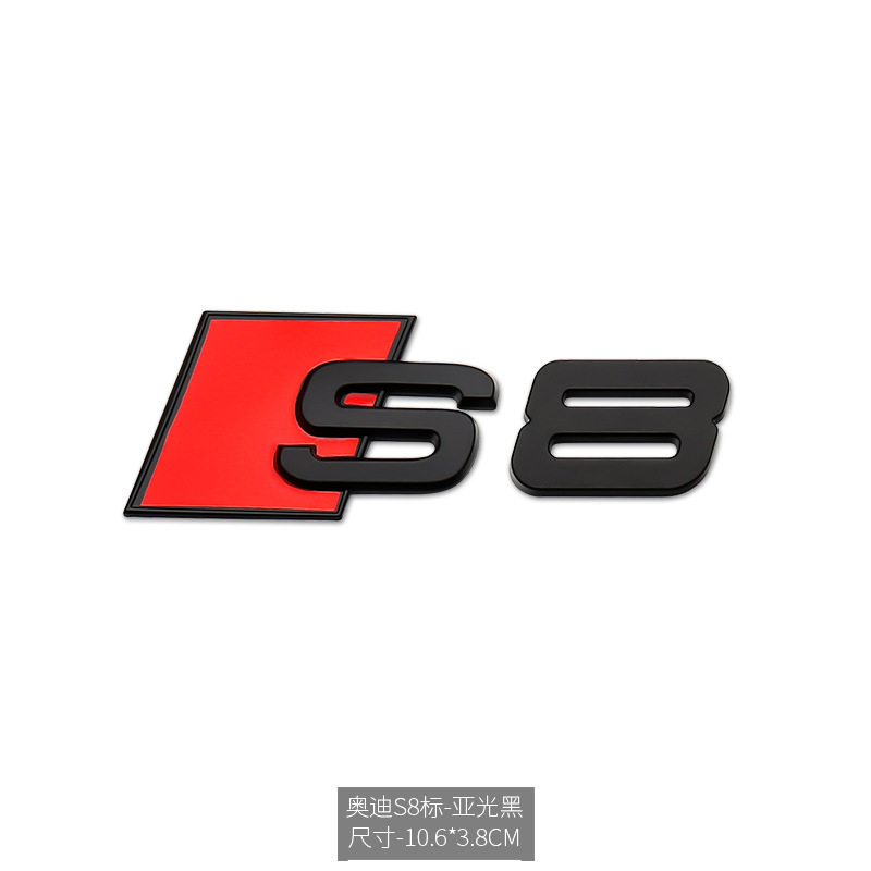 Car Badge Emblem for Audi RS3 RS4 RS5 RS6 RS7 S3 S4 S5 S6 S7 S8 Netby 