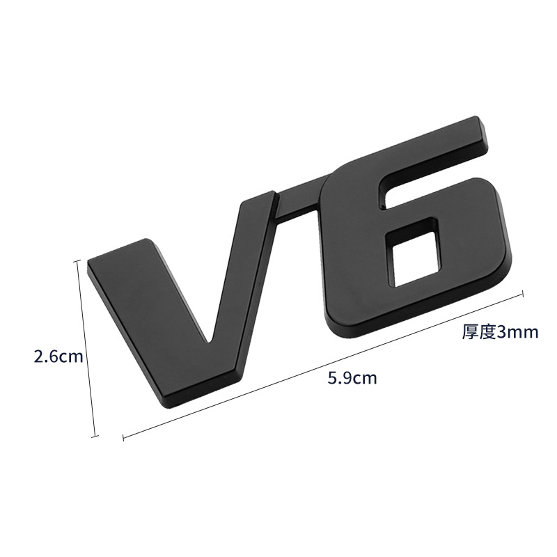 Metal 4X4 4WD Full Time V6 V8 Car Emblem Badge Netby