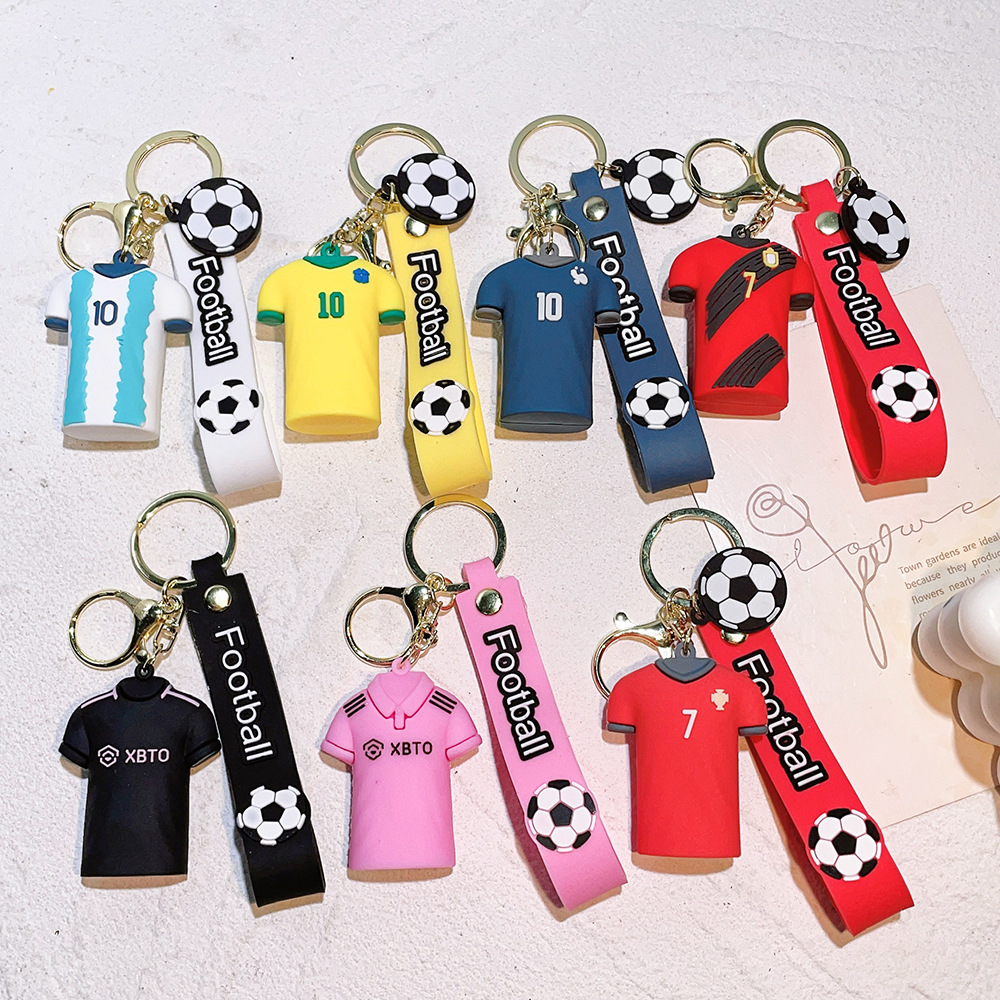Sports Game Keychain Keyring for T-shirt Jersey of Soccer Football Star MBAPPE RONALDO NEYMAR JR DE BRUTNE MESSI Netby