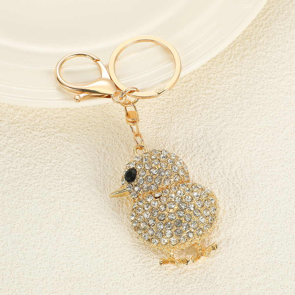 Rhinestone Chicken Keychain Keyring Netby