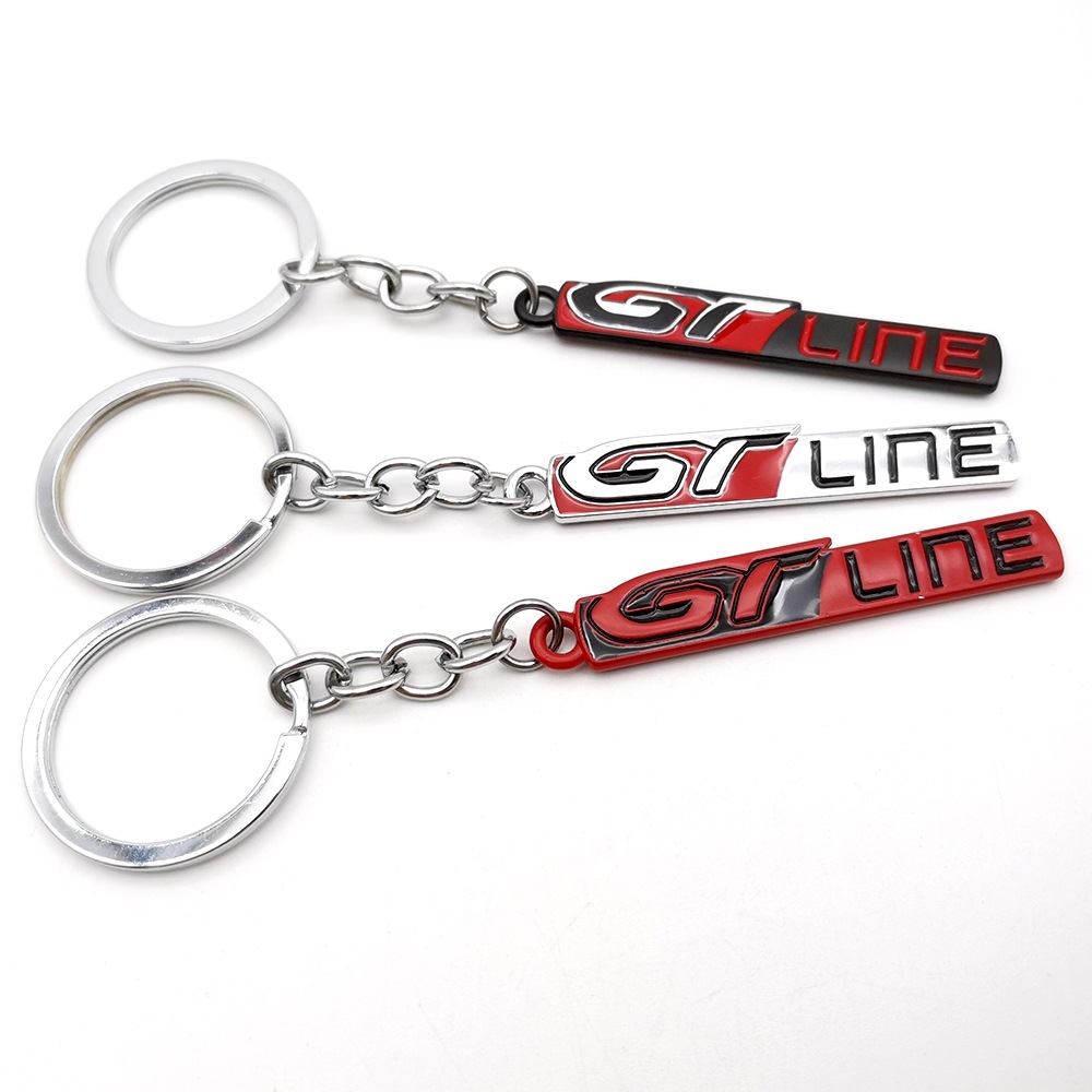 Metal Peugeot GTLINE Car Keychain Keyring Keyfob Netby