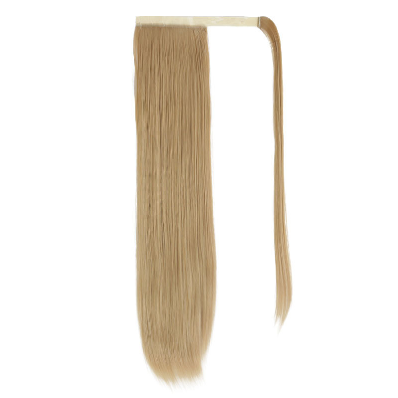 24 inches Straight Hair Velcro Ponytail High Temperature Synthetic Hair Netby