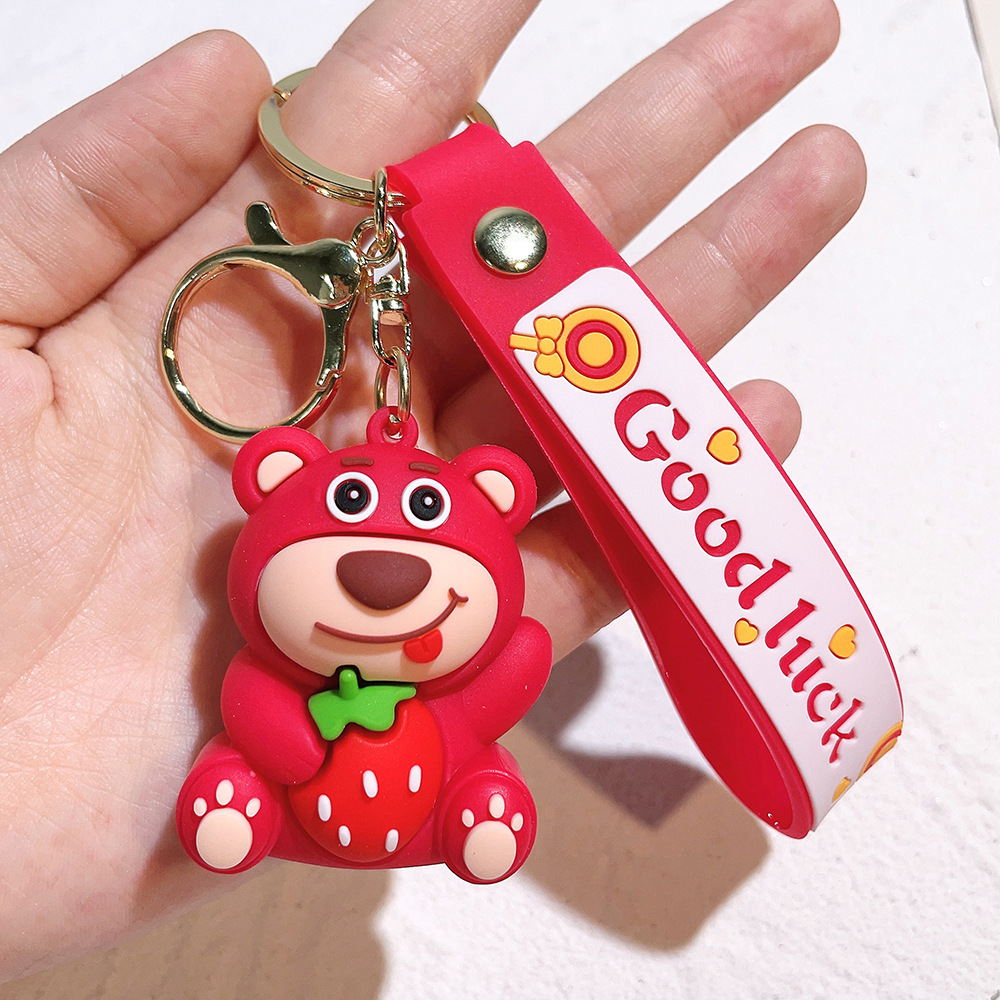 Animation Strawberry Bear Keychain Keyring Netby