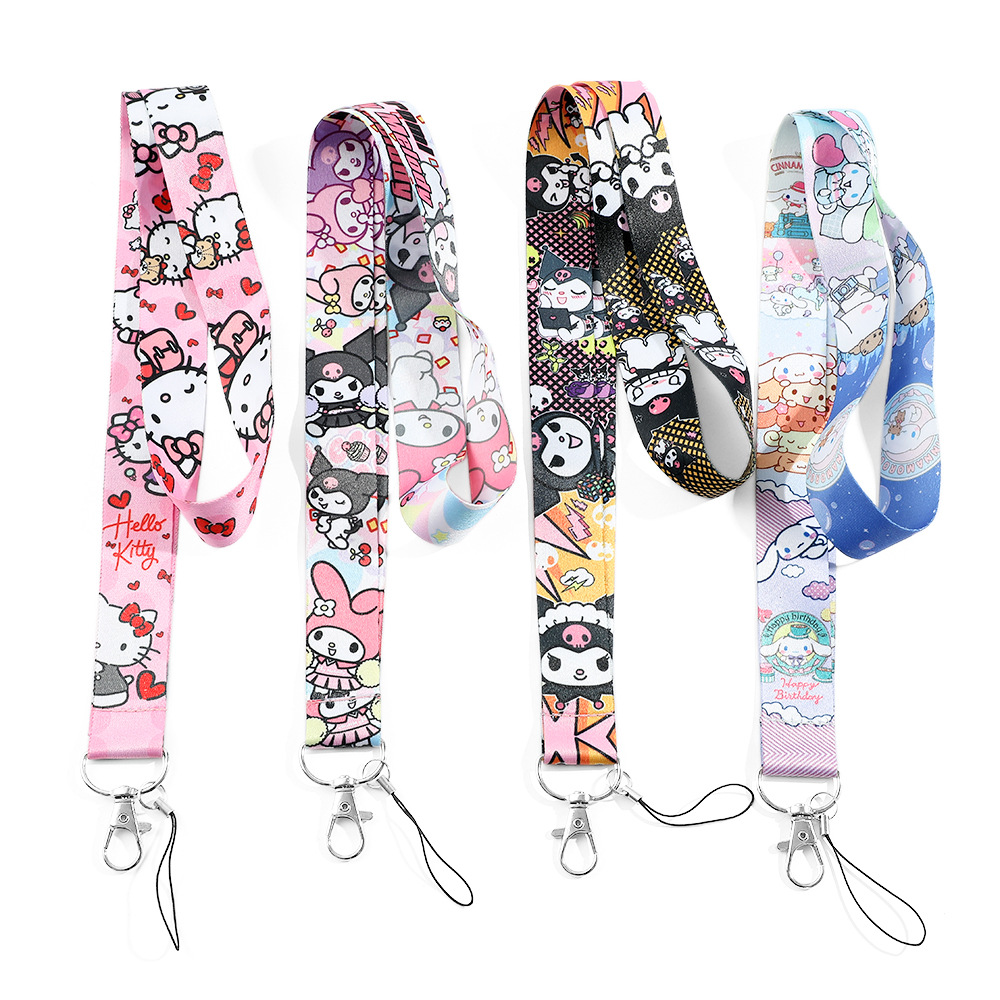 Animation Hello Kitty My Melody Keychain Keyring Lanyard Netby