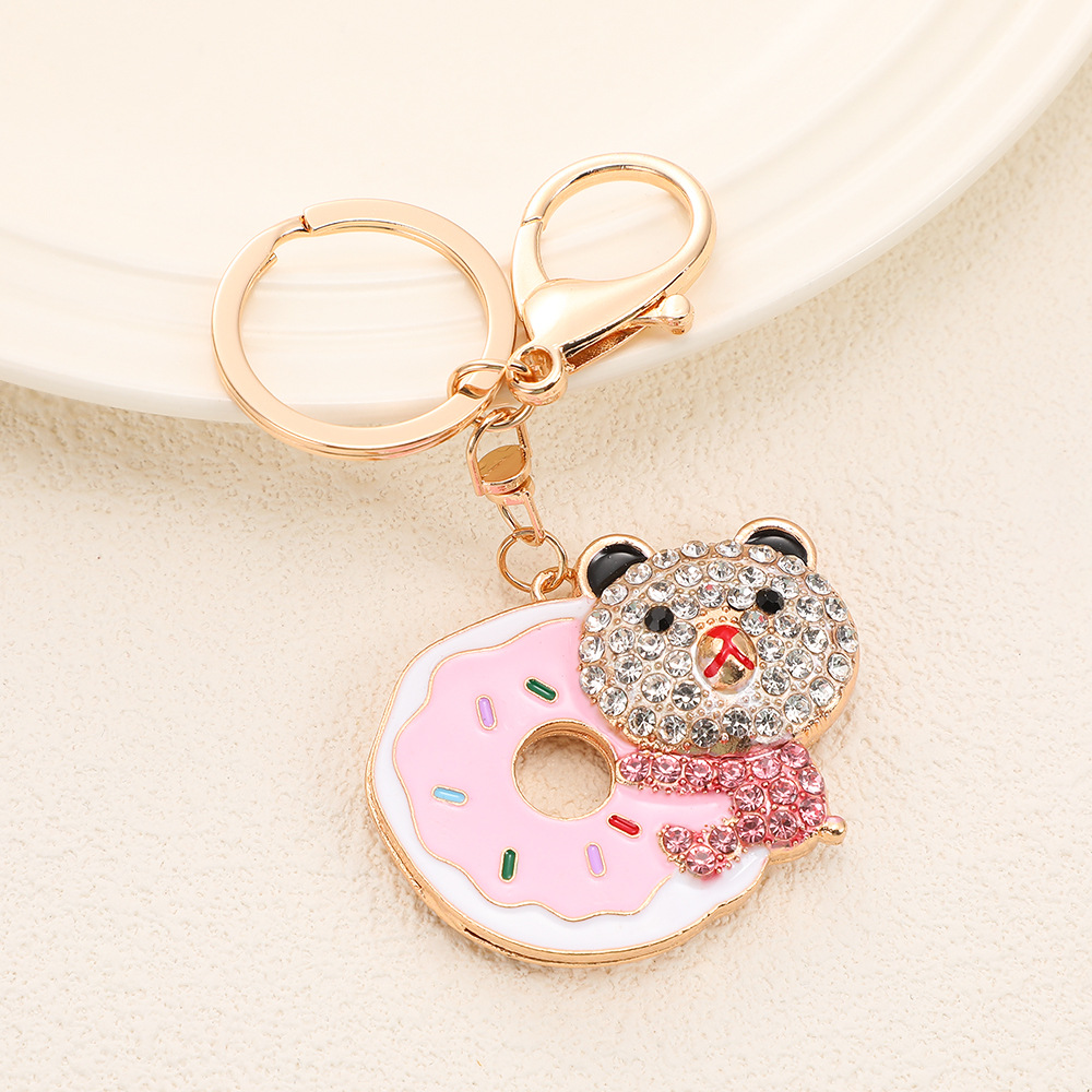 Rhinestone Cartoon Bear Keychain Keyring Netby