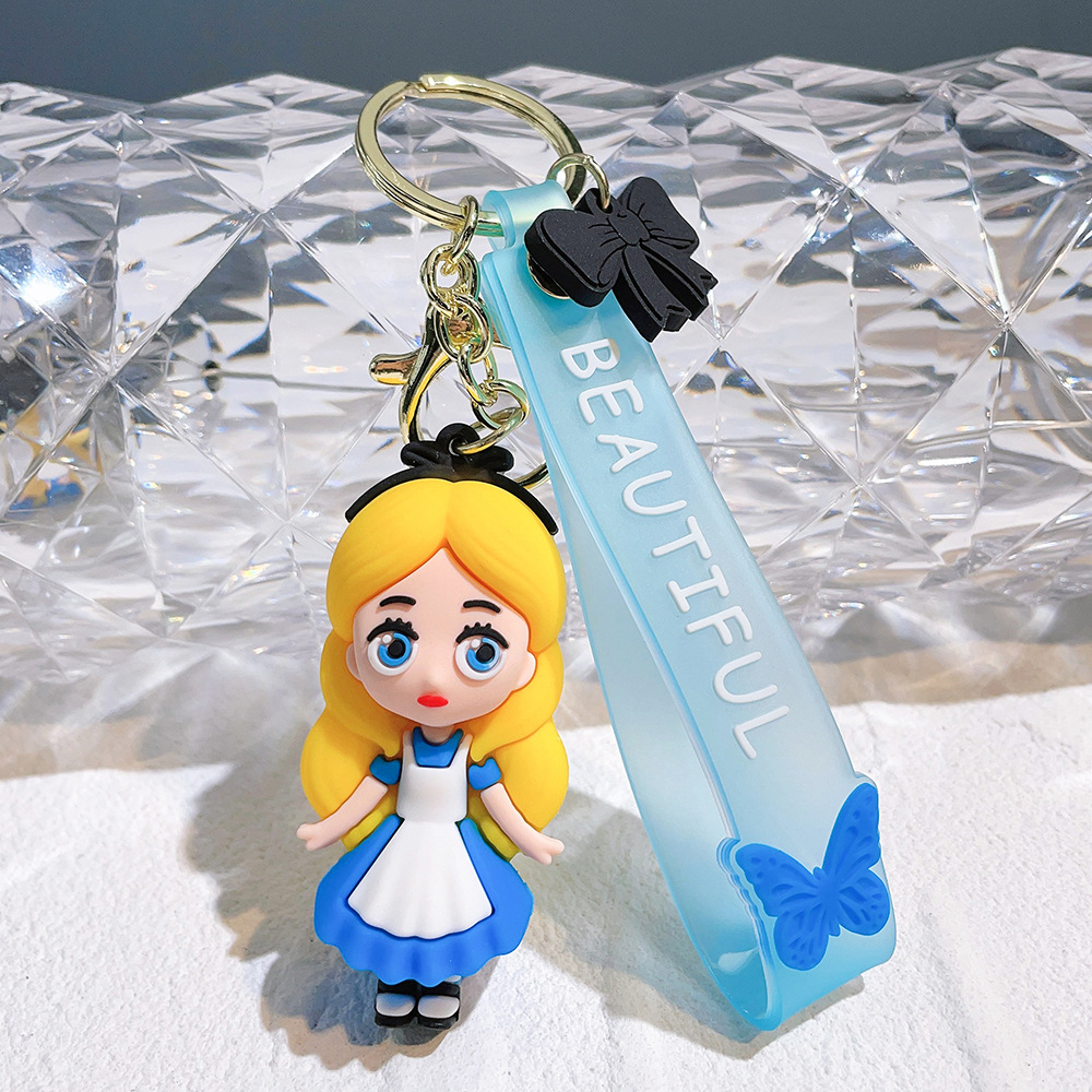 Animation Snow White Mermaid Princess Frozen Keychain Keyring Netby
