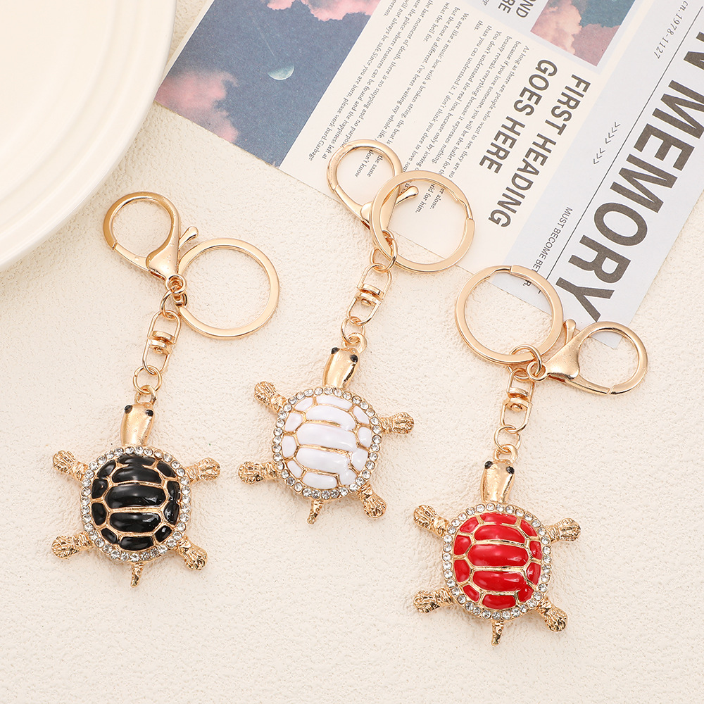 Rhinestone Turtle Keychain Keyring Netby
