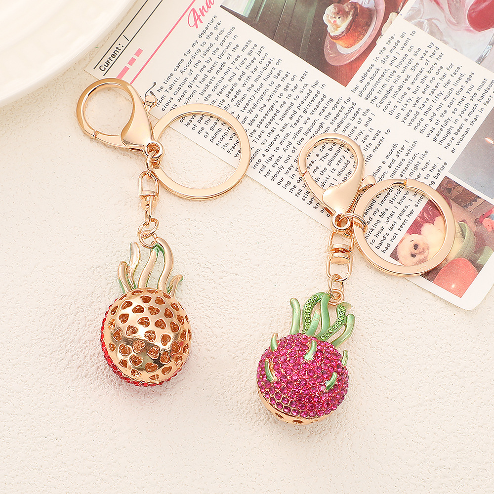 Rhinestone Pitaya Keychain Keyring Netby