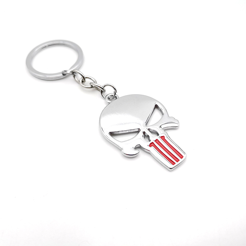 Metal JEEP SKULL Punisher Car Keychain Keyring Keyfob Netby