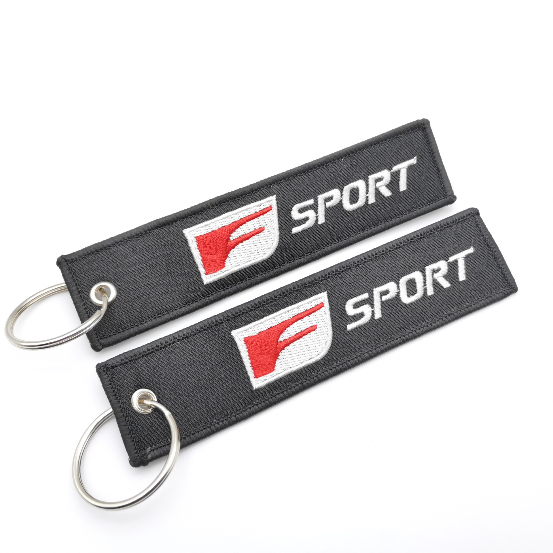 Car logo modified brand textile embroidery cloth key chain hanging TRD MUGEN