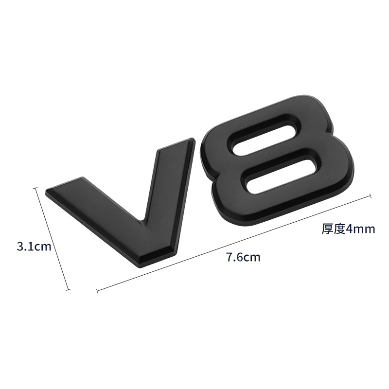 Metal 4X4 4WD Full Time V6 V8 Car Emblem Badge Netby