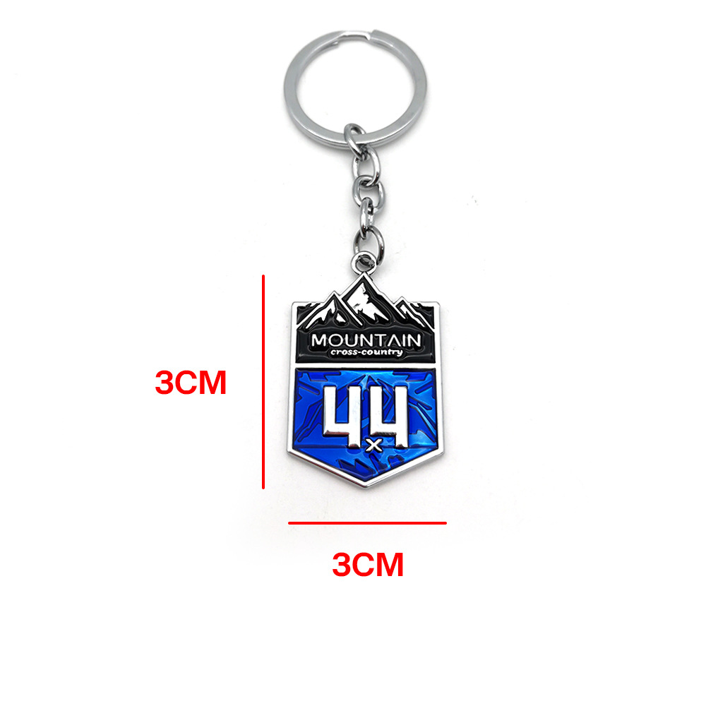 Metal Jeep 4x4 Moutain Cross Country Shield Car Keychain Keyring Keyfob Netby