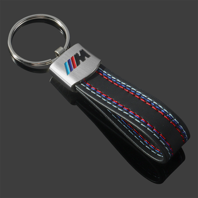 Leather Car Keychain Keyring Keyfob for BMW M Power Motorsport Netby