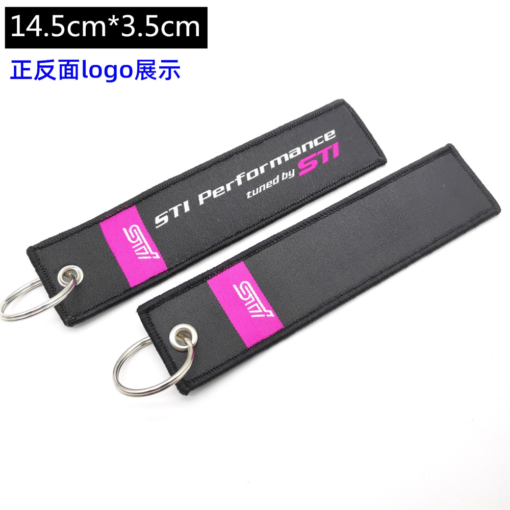 Metal Motorbike Car Logo Cloth Kering Keychain Keyfob for JDM GTI NISMO RALLIART TYPE R HKS TRD NOS Netby