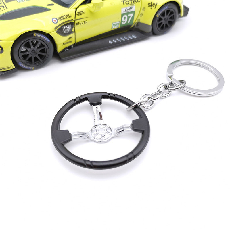 Creative Metal Steering Wheel Car Keychain Keyring Keyfob Netby