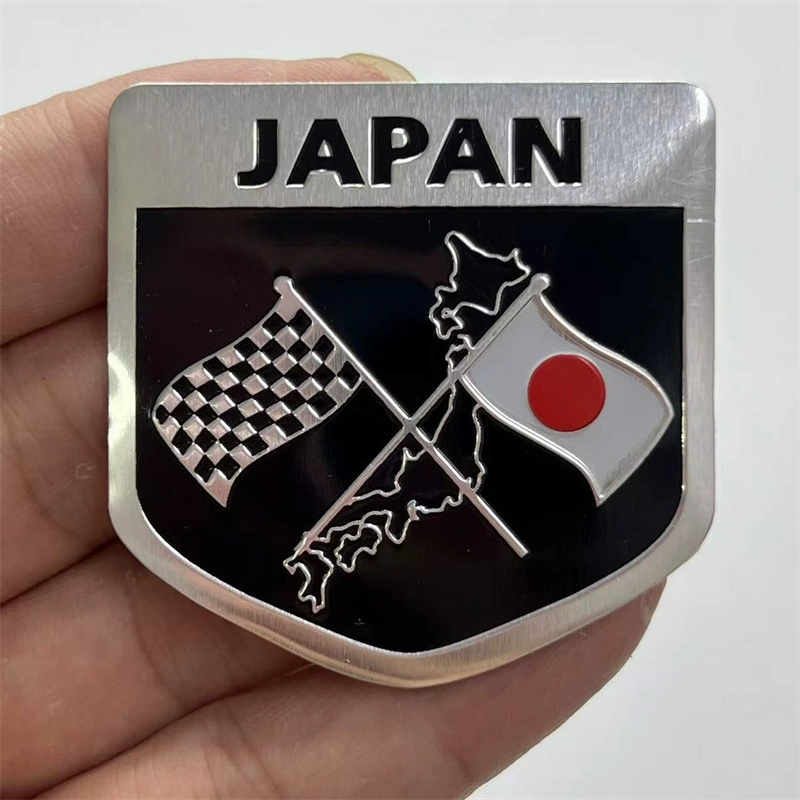 Aluminum Alloy National Flag of Japan Car Sticker Netby