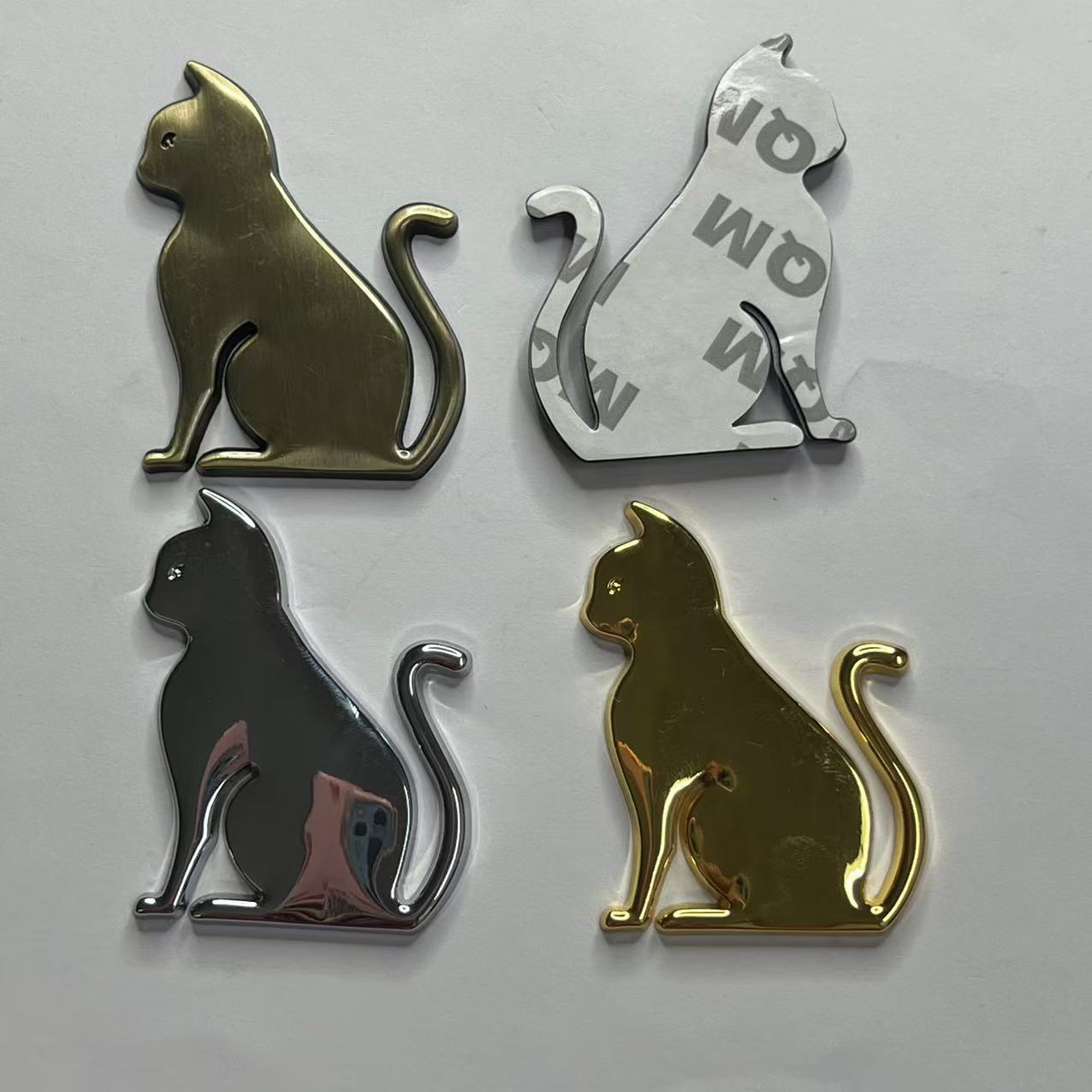 Metal Cat Car Sticker Netby