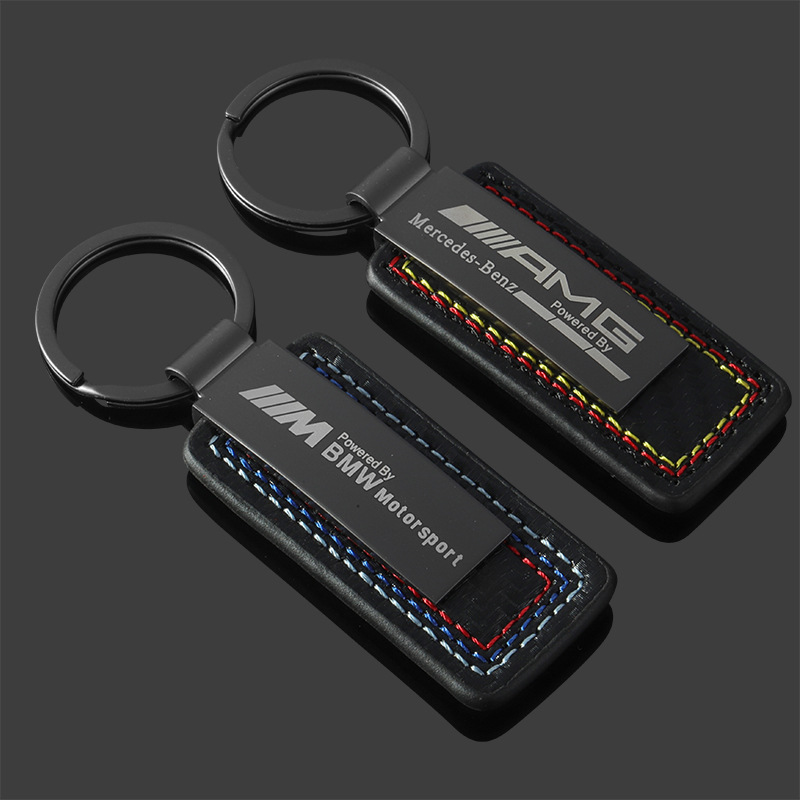 Carbon Fiber Car Keychain Keyring Keyfob for BMW M Power Benz AMG Netby