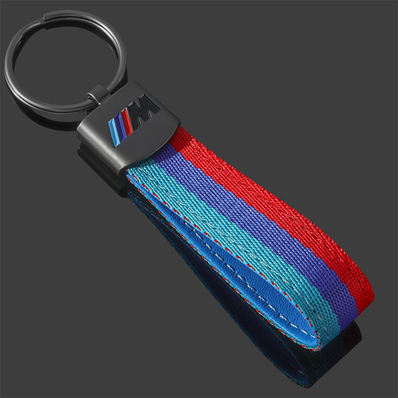 3 Strip Car Keychain Keyring Keyfob for BMW M Power Netby