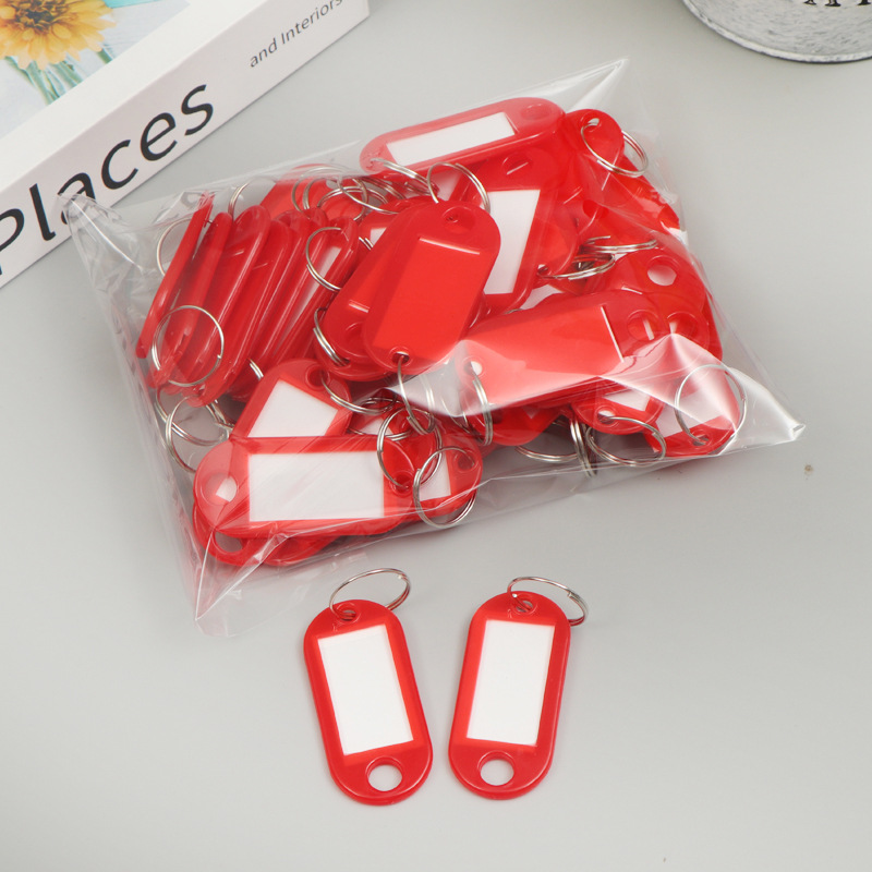 ABS Klastic Keychain Keyring Marks Luggage Tags Hotel Numbers Classification Plates Schoolbag Pendants Tools Netby