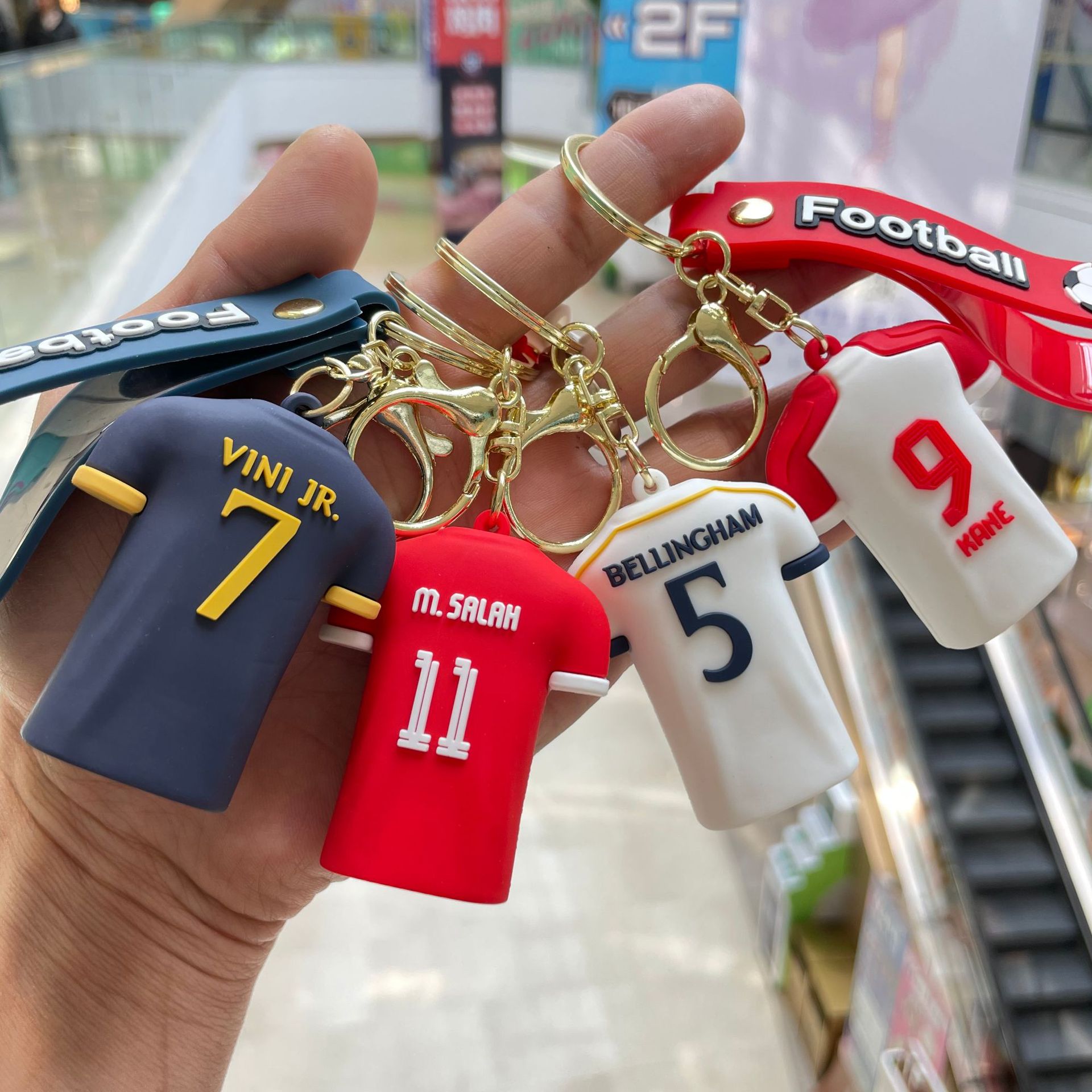 Silicon Sports Game Football Soccer Star Jerseys Keychain Keyring Netby
