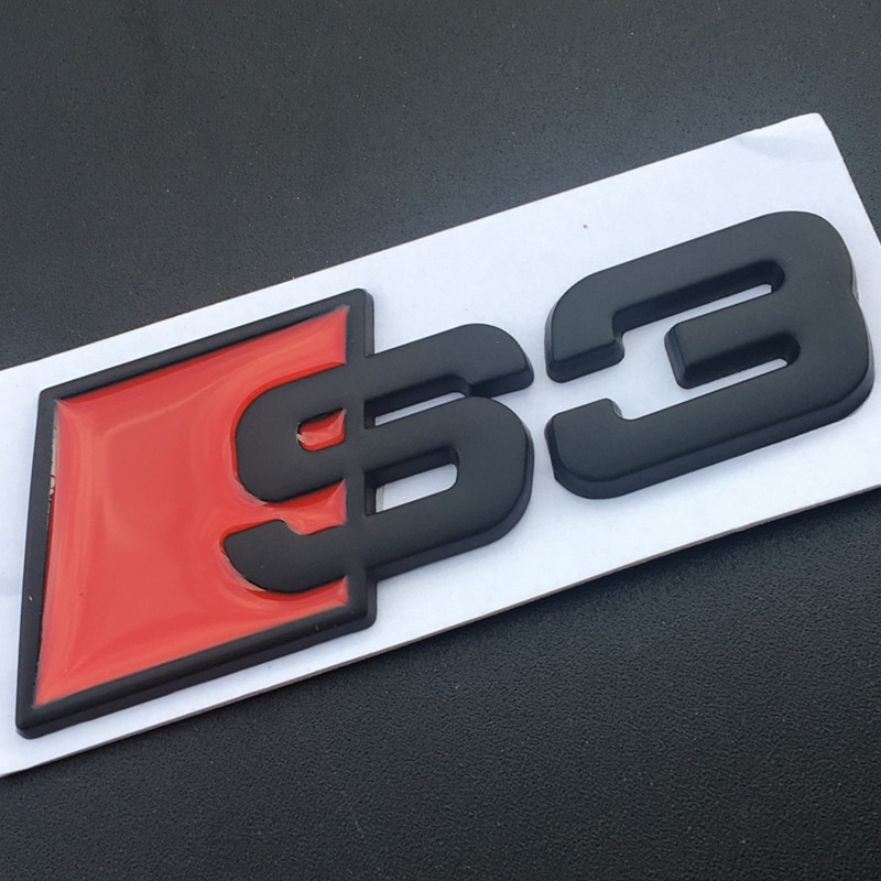 Metal Car Emblem for Audi S3 S4 S5 S6 S8 Silver Black Color Netby