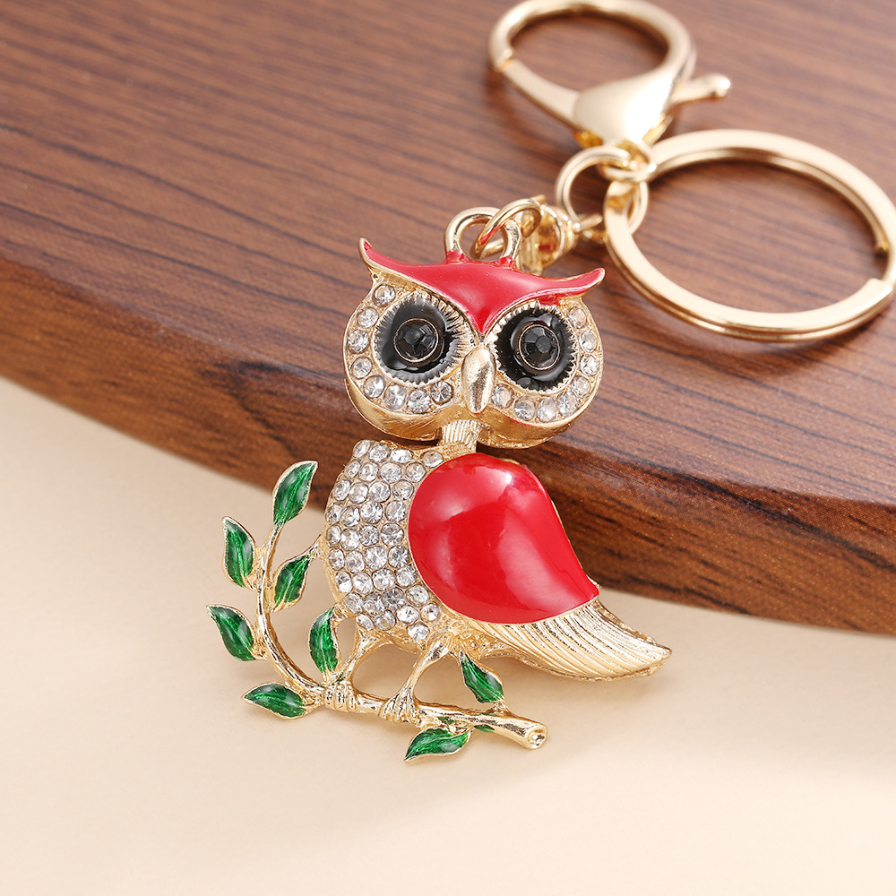 Rhinestone OWL Keychain Keyring Netby