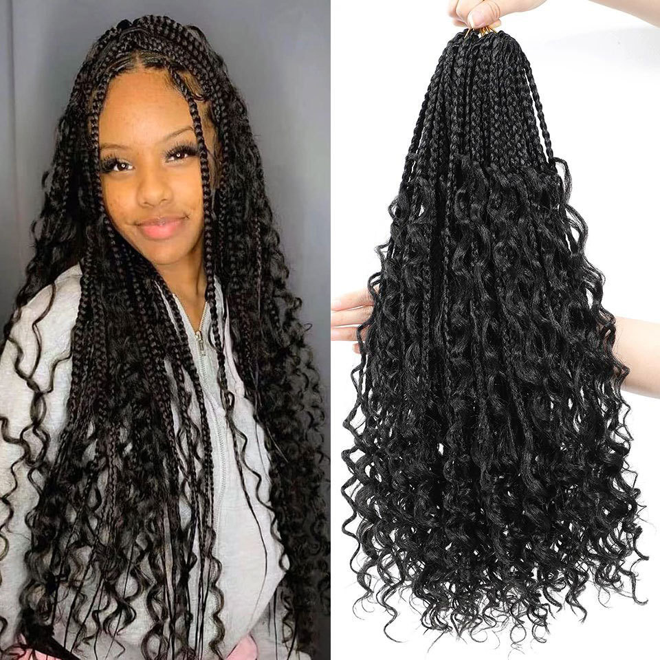 Goddess Box Braids Synthetic Fiber Crochet Hair 15 Strands/pack Dreadlocks Netby