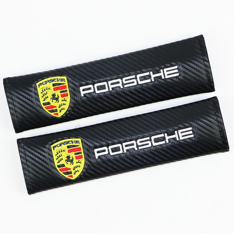 Carbon Fiber Style Car Seat Belt Cover for Audi Benz BMW Corvette VW SKODA Alfa Romeo Netby