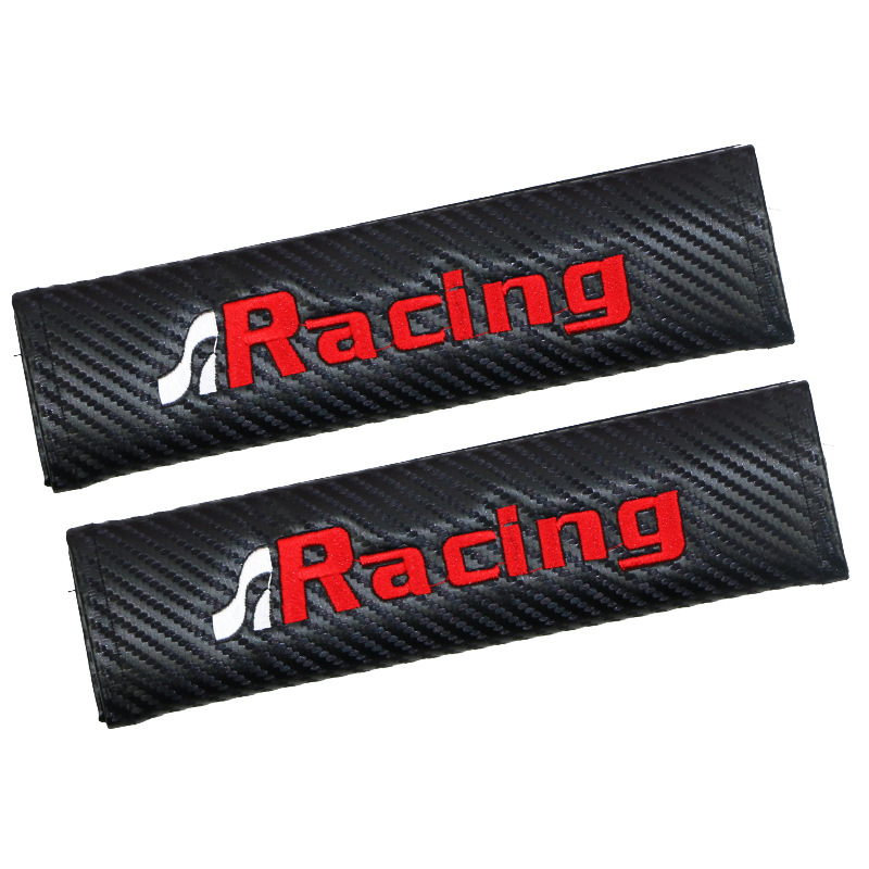 Carbon Fiber Style Car Seat Belt Cover for Audi Benz BMW Corvette VW SKODA Alfa Romeo Netby