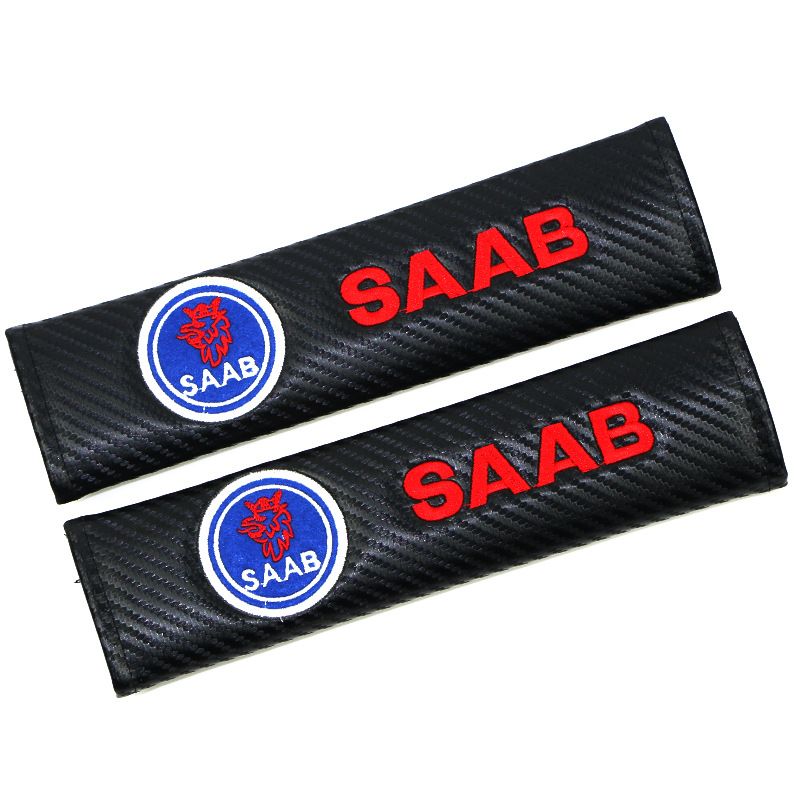 Carbon Fiber Style Car Seat Belt Cover for Audi Benz BMW Corvette VW SKODA Alfa Romeo Netby