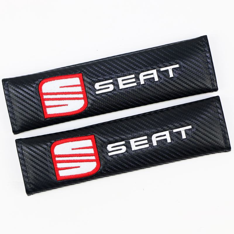 Carbon Fiber Style Car Seat Belt Cover for Audi Benz BMW Corvette VW SKODA Alfa Romeo Netby