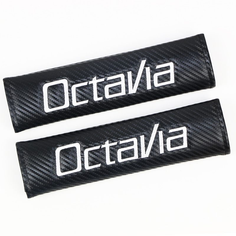 Carbon Fiber Style Car Seat Belt Cover for Audi Benz BMW Corvette VW SKODA Alfa Romeo Netby